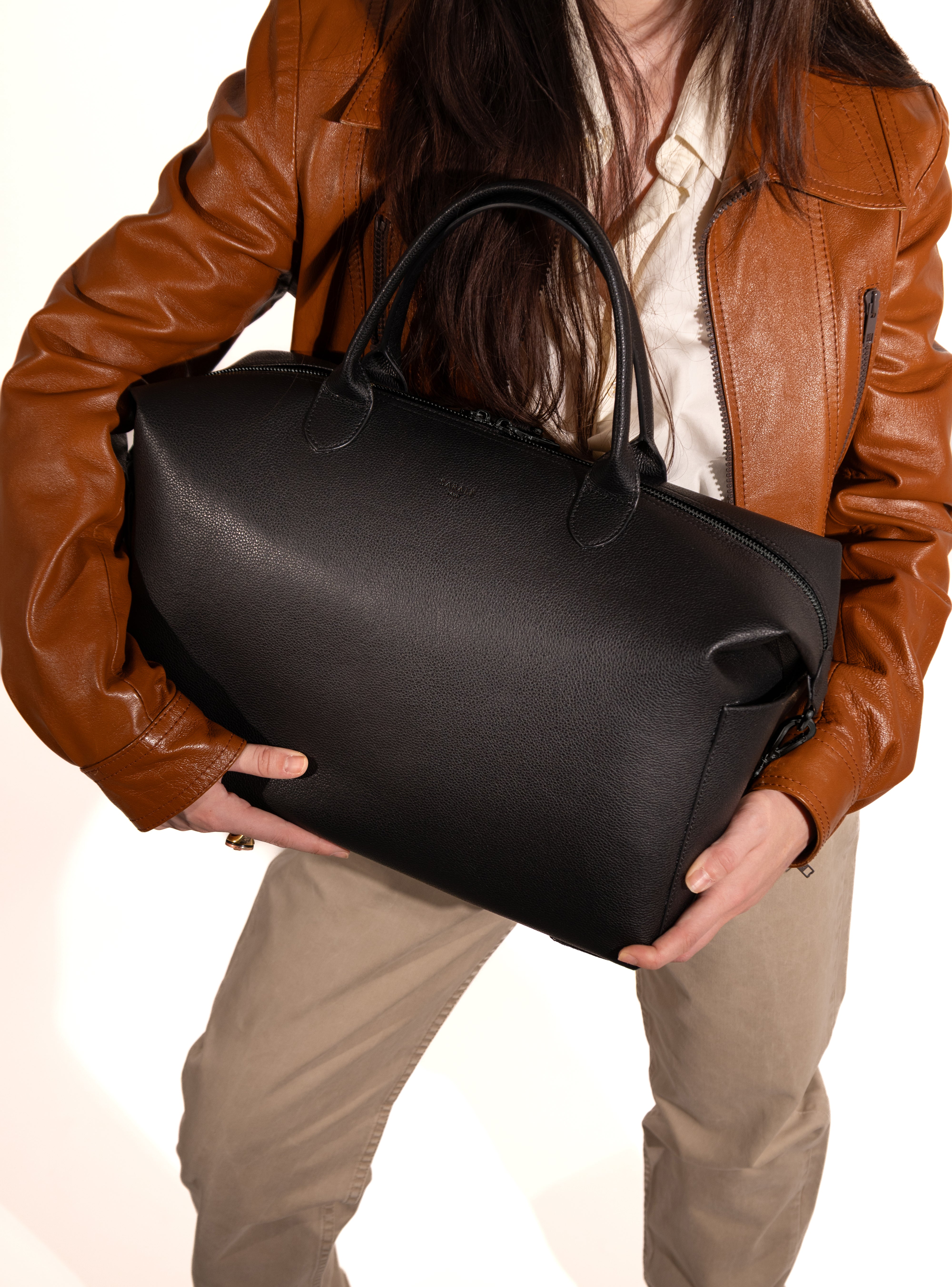 HANAA — Sac à langer — Noir Intemporel — Finitions noires